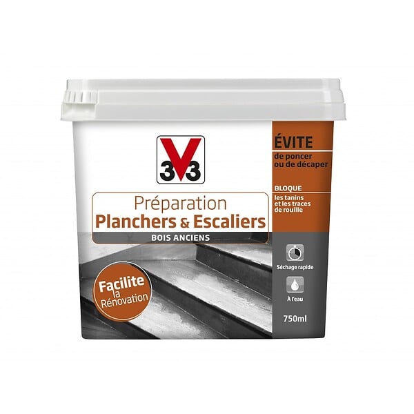 V33 PEINTURE - Preparateur renovation planchers escaliers Pot 0.75l - large