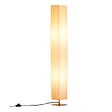 HOMCOM - Lampe lampadaire colonne sur pied moderne lumière tamisée 40 W 14L x 14l x 120H cm inox blanc - vignette