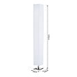 HOMCOM - Lampe lampadaire colonne sur pied moderne lumière tamisée 40 W 14L x 14l x 120H cm inox blanc - vignette