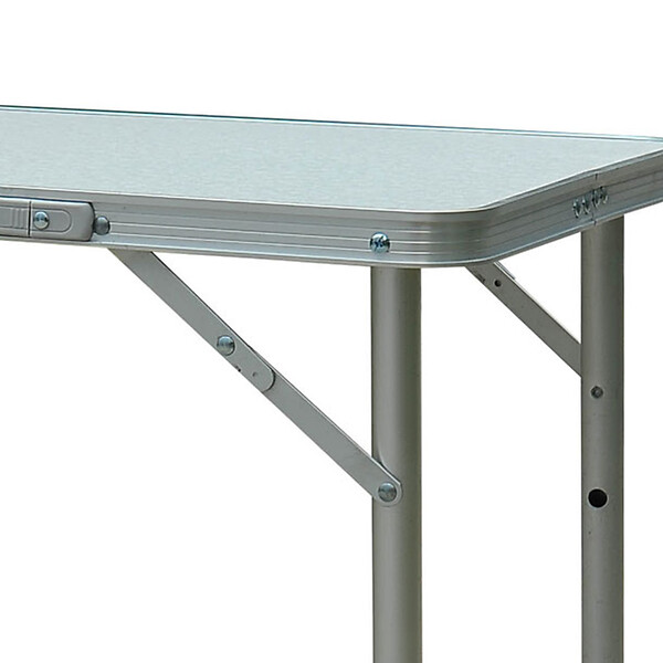 OUTSUNNY - Table pliante table de camping table de jardin hauteur réglable aluminium MDF blanc - large