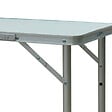OUTSUNNY - Table pliante table de camping table de jardin hauteur réglable aluminium MDF blanc - vignette