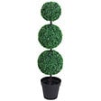 OUTSUNNY - Buis artificiel topiaire artificielle en forme de boules dim. à˜ 30 x 112H cm vert - vignette
