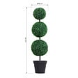 OUTSUNNY - Buis artificiel topiaire artificielle en forme de boules dim. à˜ 30 x 112H cm vert - vignette