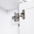 HOMCOM - Armoire haute murale de salle de bain ou WC placard 1 porte 3 niches dim. 53L x 14,5l x 50,5H cm MDF panneaux particules blanc - vignette