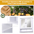 HOMCOM - Armoire murale étagère salle de bain 56L x 13l x 58H cm double porte miroir étagère réglable MDF blanc - vignette