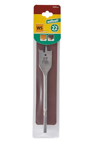 WOLFCRAFT - Mèche plate à bois D22mm - large