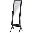 HOMCOM - Miroir à pied inclinaison réglable dim. 47L x 46l x 148H cm MDF brun foncé - vignette