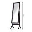 HOMCOM - Miroir à pied inclinaison réglable dim. 47L x 46l x 148H cm MDF brun foncé - vignette