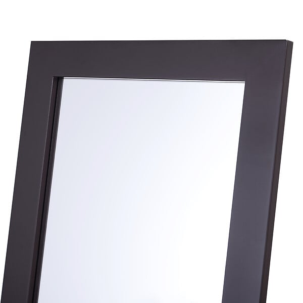 HOMCOM - Miroir à pied inclinaison réglable dim. 47L x 46l x 148H cm MDF brun foncé - large