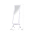 HOMCOM - Miroir à pied inclinaison réglable dim. 47L x 46l x 148H cm MDF blanc - vignette