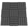 OUTSUNNY - Caillebotis - dalles terrasse - lot de  9 - emboîtables, installation très simple - petits carreaux composite plastique imitation bois noir - vignette