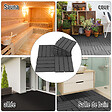 OUTSUNNY - Caillebotis - dalles terrasse - lot de  9 - emboîtables, installation très simple - petits carreaux composite plastique imitation bois noir - vignette