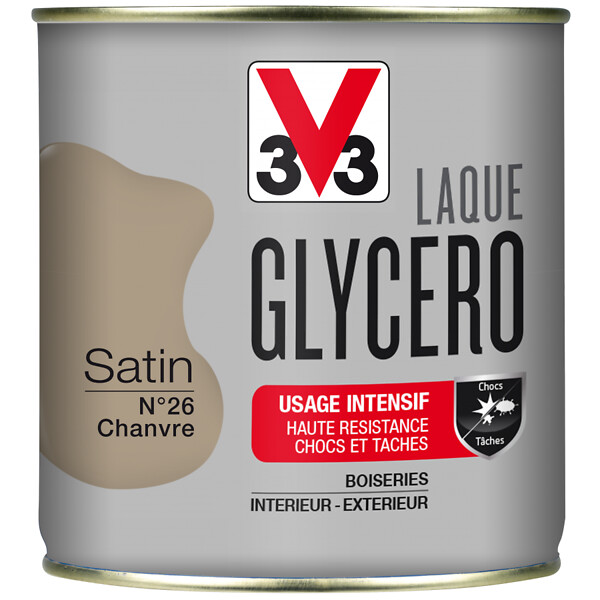 V33 PEINTURE - Peinture laque glycéro Perfection - Chanvre - 0,5L - large