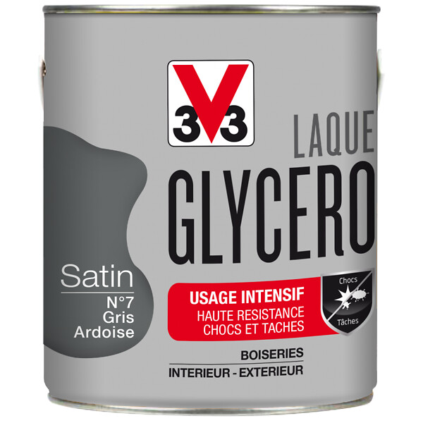 V33 PEINTURE - Peinture laque glycéro - Gris ardoise - Satin - 2L - large