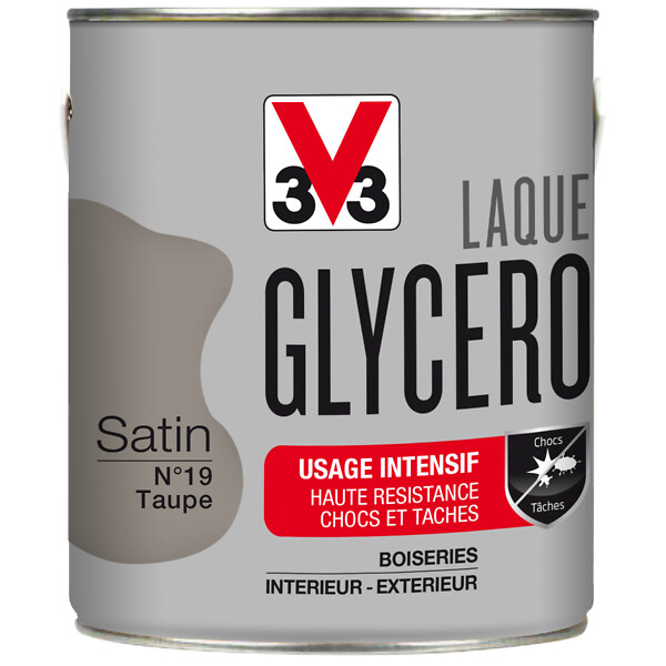 V33 PEINTURE - Peinture laque glycéro - Taupe - Satin - 2L - large