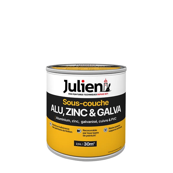 JULIEN - Sous-couche pour métaux non ferreux J1 - Blanc - 2.5 L - large