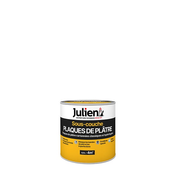 JULIEN - Sous-couche plaques de plâtre - J6 - Blanc - 0,5L - large