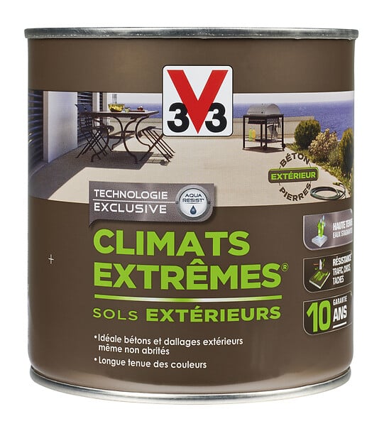 V33 PEINTURE - Peinture sol Climats Extrêmes Satin Schiste Pot 0.5l - large