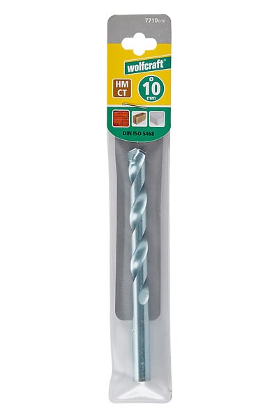 WOLFCRAFT - Foret béton carbure tungstène 10mm - Queue ronde - 120mm - large