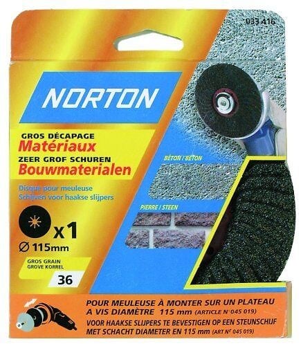 NORTON - Disque de décapage CPS matériaux 115x22mm Grain 80 - large