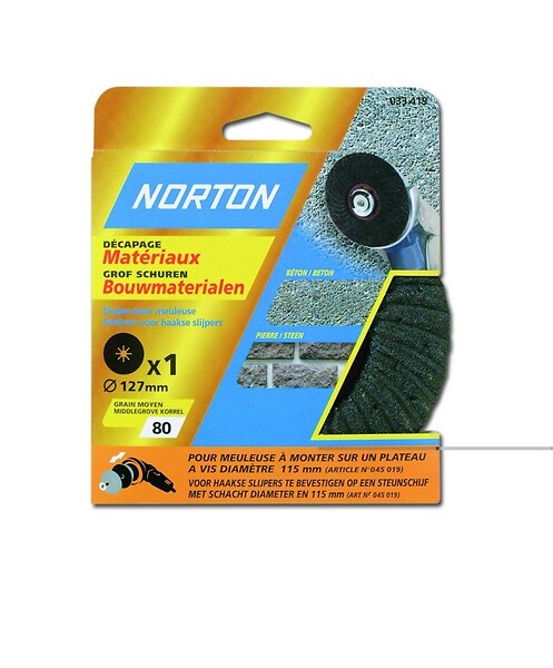 NORTON - Disque de décapage CPS matériaux 127x22mm Grain 80 - large