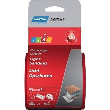 NORTON - Rouleau abrasif auto-agrippant 93x5m Grain 120 - large