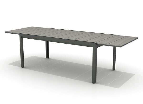 MODE DE VIE - Table de jardin Preston - Alluminium - Gris - 180/270cm - large