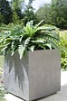 EDA - Pot carré Basalt - Gris béton - 39,5x39,5x43,5cm - vignette