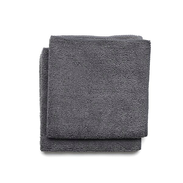 BRABANTIA - Chiffons en microfibre - Lot de 2 - Gris Foncé - 30x30 cm - large