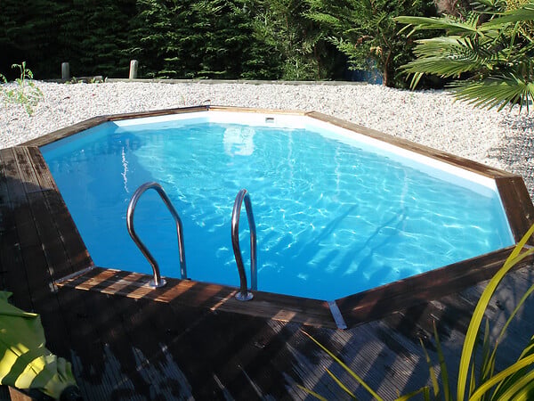 SUNBAY - Piscine ovale bois Pitaya 2 - L.4.36xH.1.17xP.3.36m - large