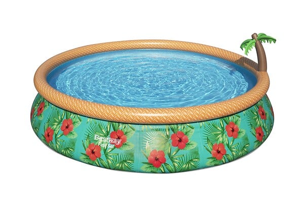 BESTWAY - Piscine autoportante avec fontaine - Ronde - D457xH84cm - large