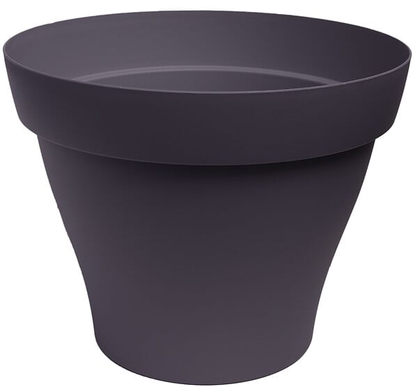 POETIC - Pot rond Roméo 40 - Gris anthracite - 20L - Diam.39cm - large