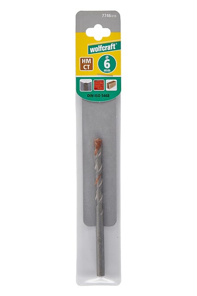WOLFCRAFT - 1 Foret béton Spéc. meulé CT D6.0mm - large