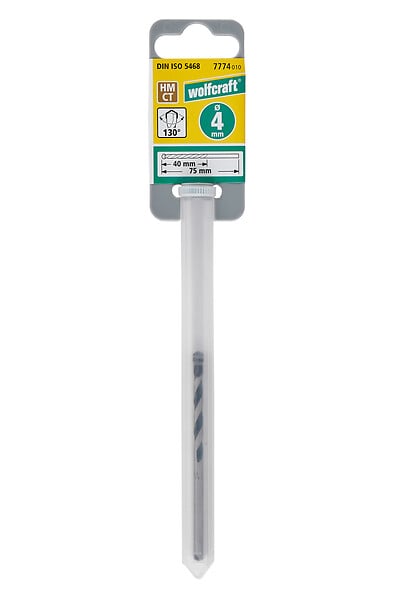 WOLFCRAFT - Foret béton professionnel - Carbure de tungstène - D4.0x75mm - large