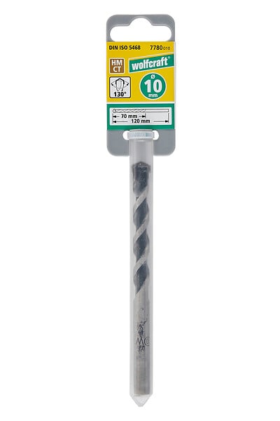 WOLFCRAFT - Foret à béton professionnel carbure de tungstène - D10x120mm - large