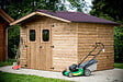 HABRITA - Abri de jardin en bois - 7.25m² - L.316xl.240xH.235cm - vignette