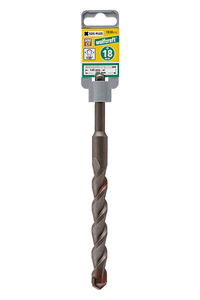 WOLFCRAFT - 1 Foret pour perforateur SDS+ D18.0x200mm - large