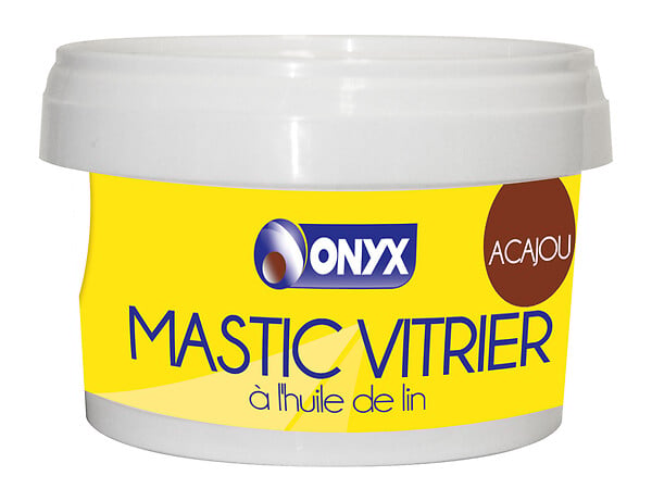 ONYX - Mastic vitrier - Huile de lin - Acajou 500g - large