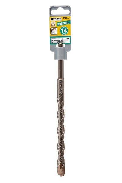 WOLFCRAFT - Foret perforateur SDS+ - Carbure tungstène - D14x150x210mm - large