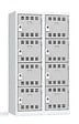 P.HENRY - Vestiaire acier 2 colonnes 4 cases gris perle 180cm - vignette