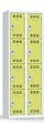 P.HENRY - Vestiaire 2 colonnes - 4 cases - Gris perle et anis - vignette