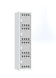 P.HENRY - Vestiaire acier 1 colonne 4 cases gris perle hauteur 180cm - vignette