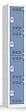 P.HENRY - Vestiaire 1 colonne - 4 cases - Gris perle et bleu - vignette