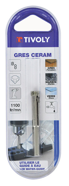 TIVOLY - Foret diamant à eau - Queue hexagonale - D5mm - large