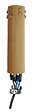 TIBELEC - Bougie E14 - Plastique - Marron clair - Hauteur 85 mm - vignette