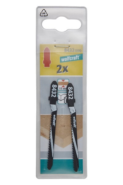 WOLFCRAFT - Lames scie sauteuse T HCS lot de 2 - large