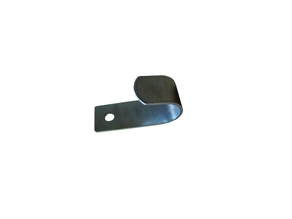 MOTTEZ - Crochet plat en fer zingué - L. 40mm x l. 16mm - large