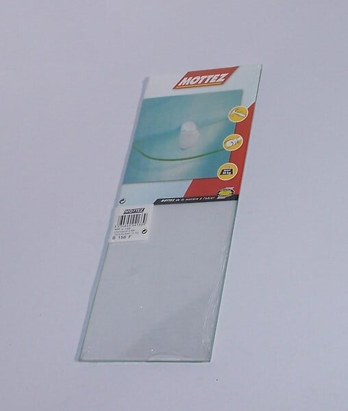 MOTTEZ - Tablette en verre 2 coins carrés L.40xl.15cm - large