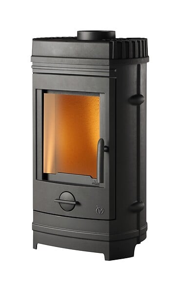 INVICTA - Poêle à bois en fonte Chatel - Anthracite - 8kW - large