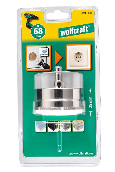 WOLFCRAFT - 1 Trépan diamant P25 D 68_CROSS ELEC - large